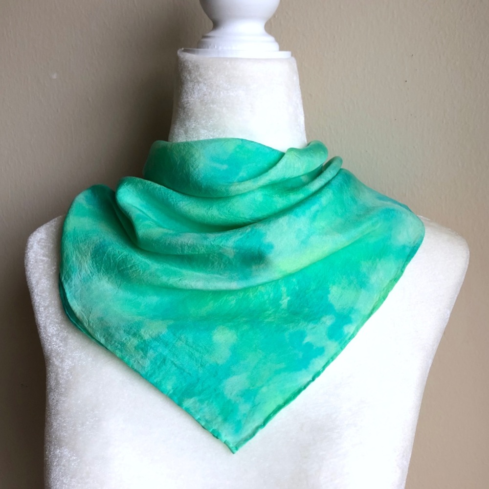 {ONE-OF-A-KIND} Hand Dyed Silk Kerchief Scarf
